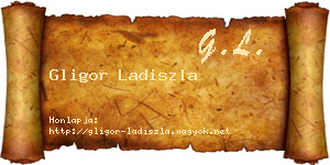 Gligor Ladiszla névjegykártya
